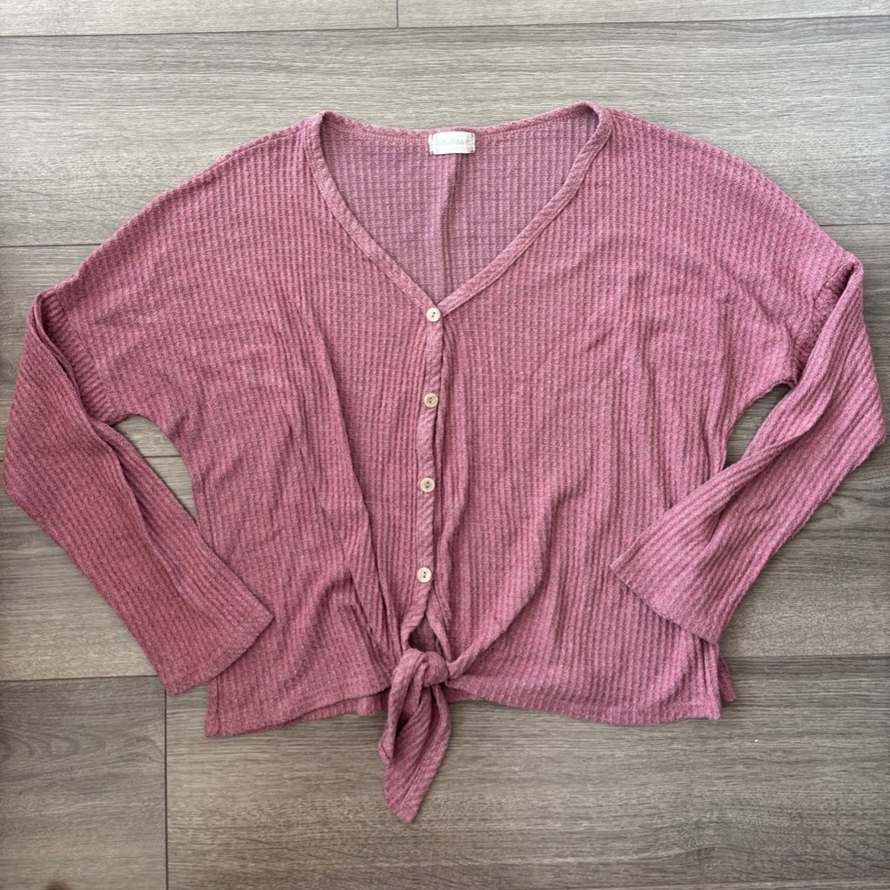 Altar'd State Waffle Knit Long Sleeve